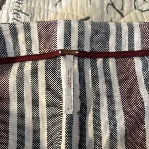 FREE PEOPLE Striped Cropped Pants Mod Linen Blend Boho 4 - Picture 9 of 10